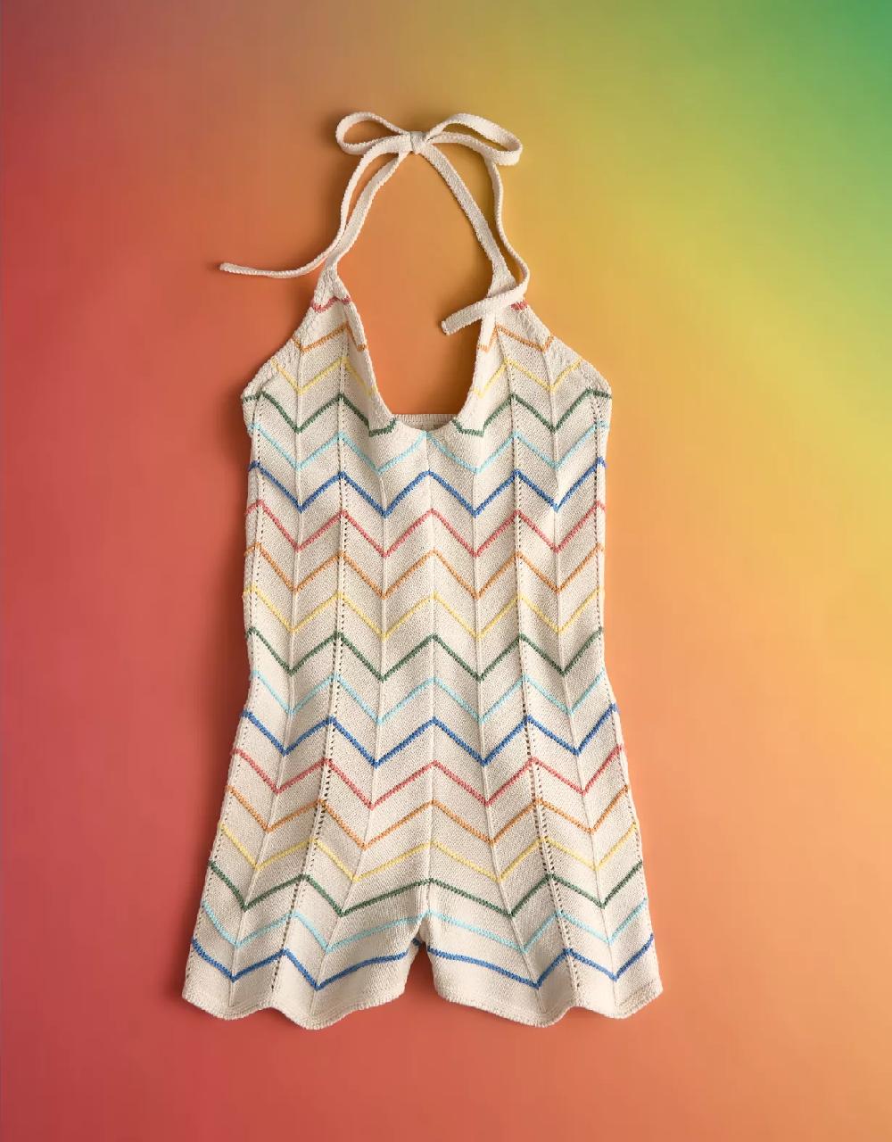 aeo AE Pride Halter Crochet Romper