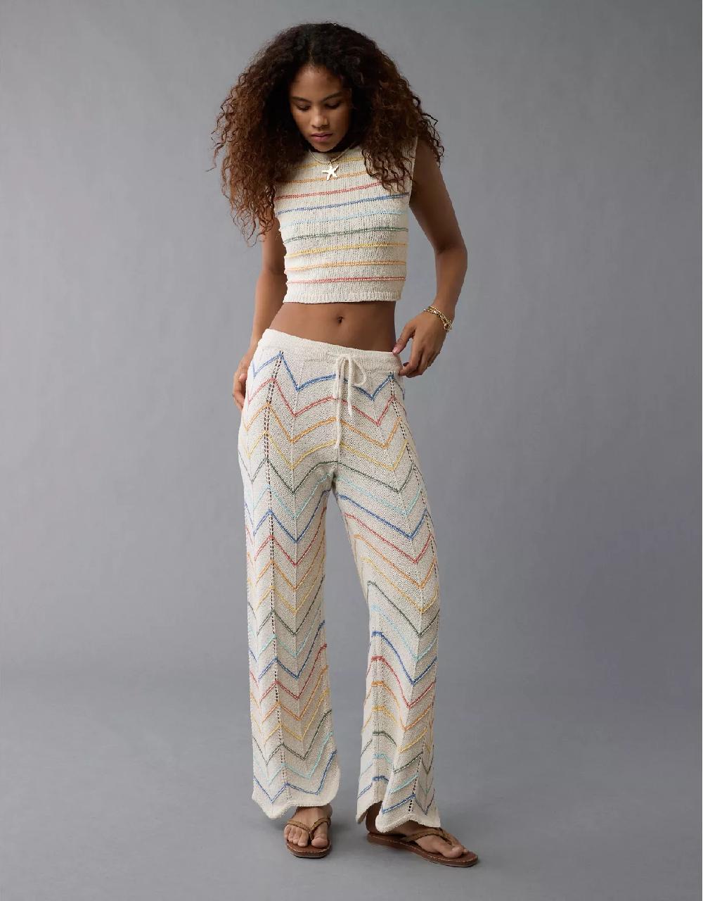 aeo AE Pride High-Waisted Crochet Pant