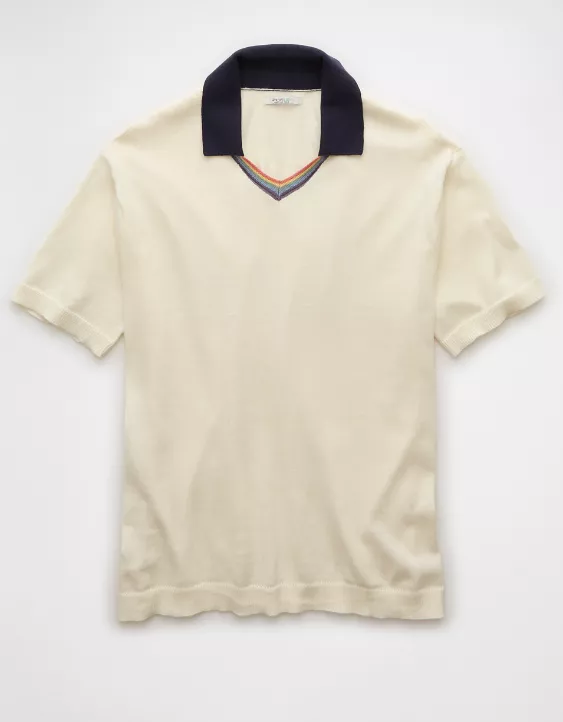 Aeo AE Pride Weekend Sweater Polo Shirt