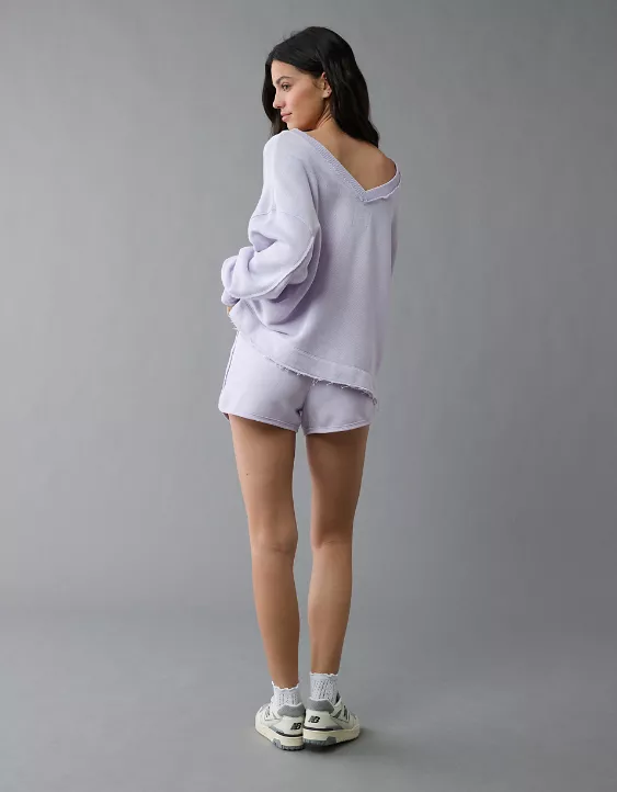 Aeo AE Saltwash Double V-Neck Sweatshirt