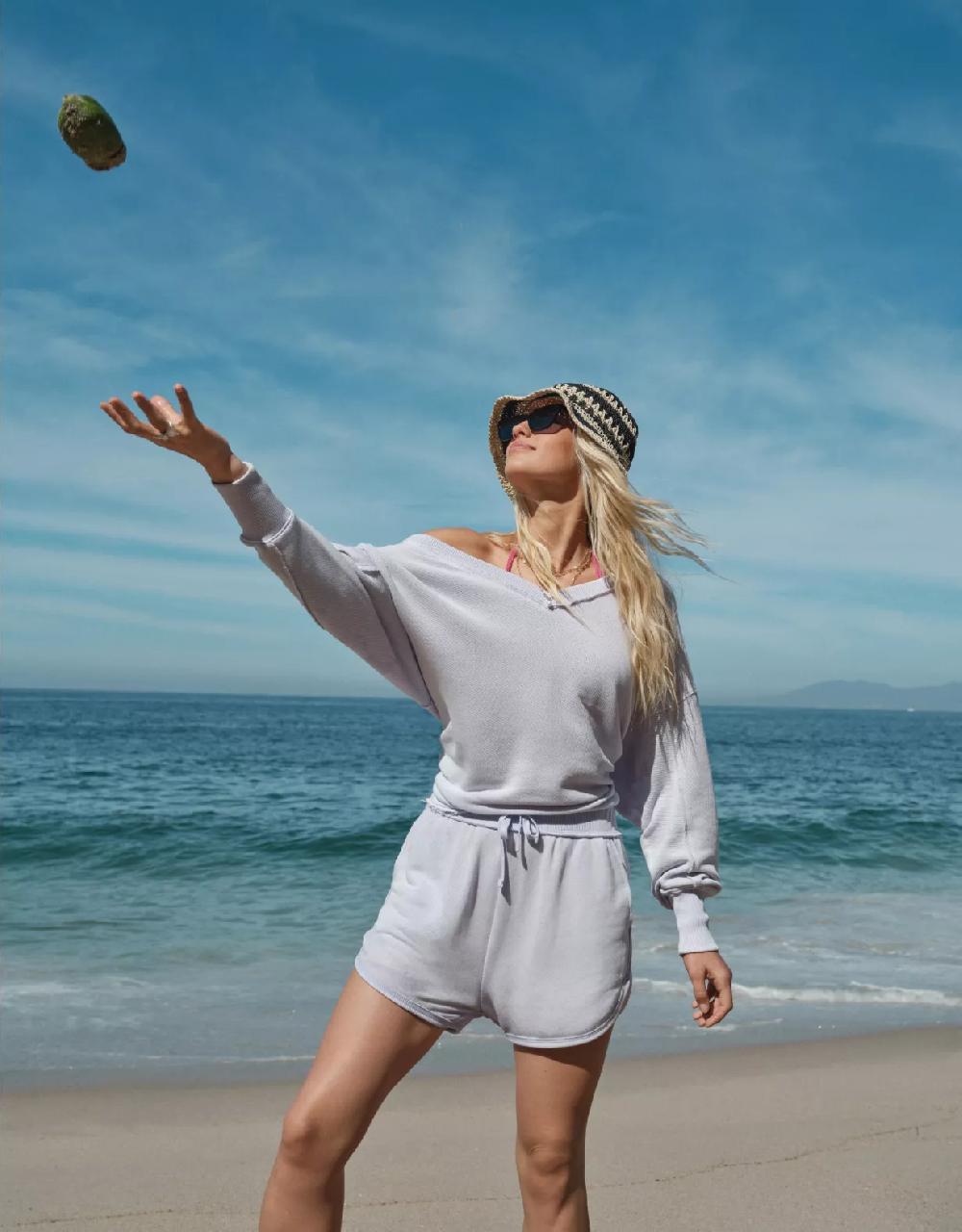 aeo AE Saltwash Double V-Neck Sweatshirt