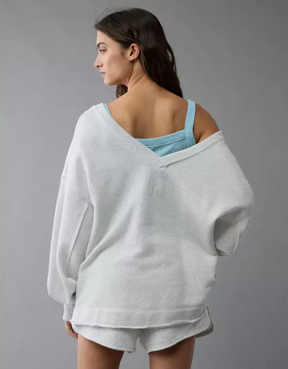 Aeo AE Saltwash Double V-Neck Sweatshirt