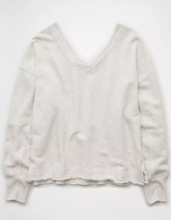 Aeo AE Saltwash Double V-Neck Sweatshirt