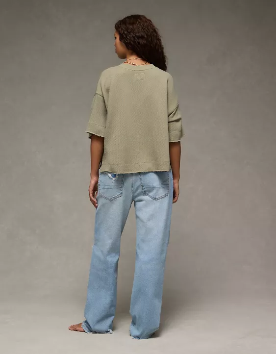 Aeo AE Saltwash Short-Sleeve Sweatshirt