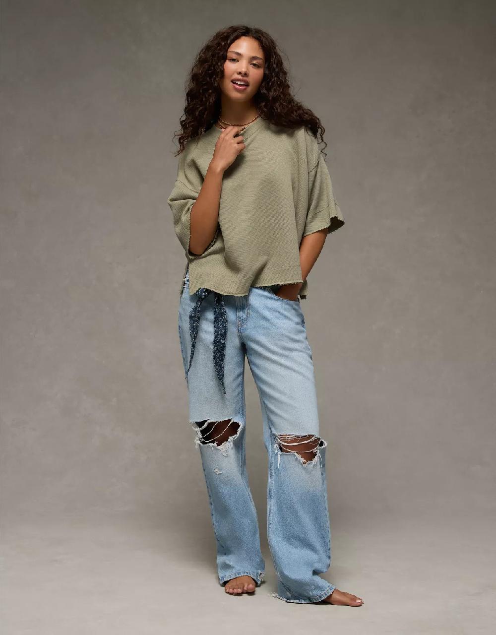 aeo AE Saltwash Short-Sleeve Sweatshirt