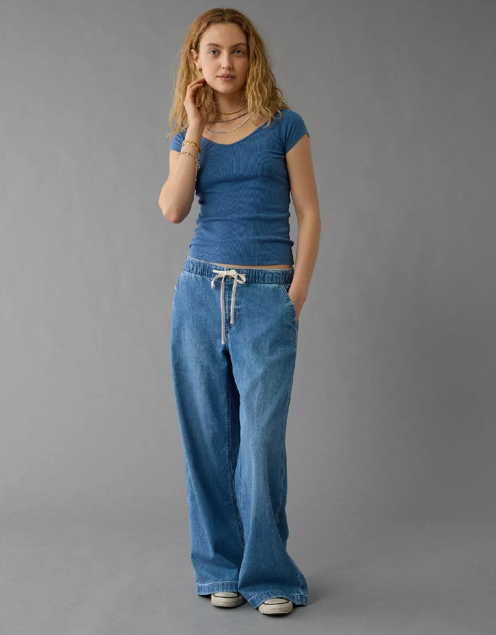 aeo AE Saltwash V-Neck Baby Tee