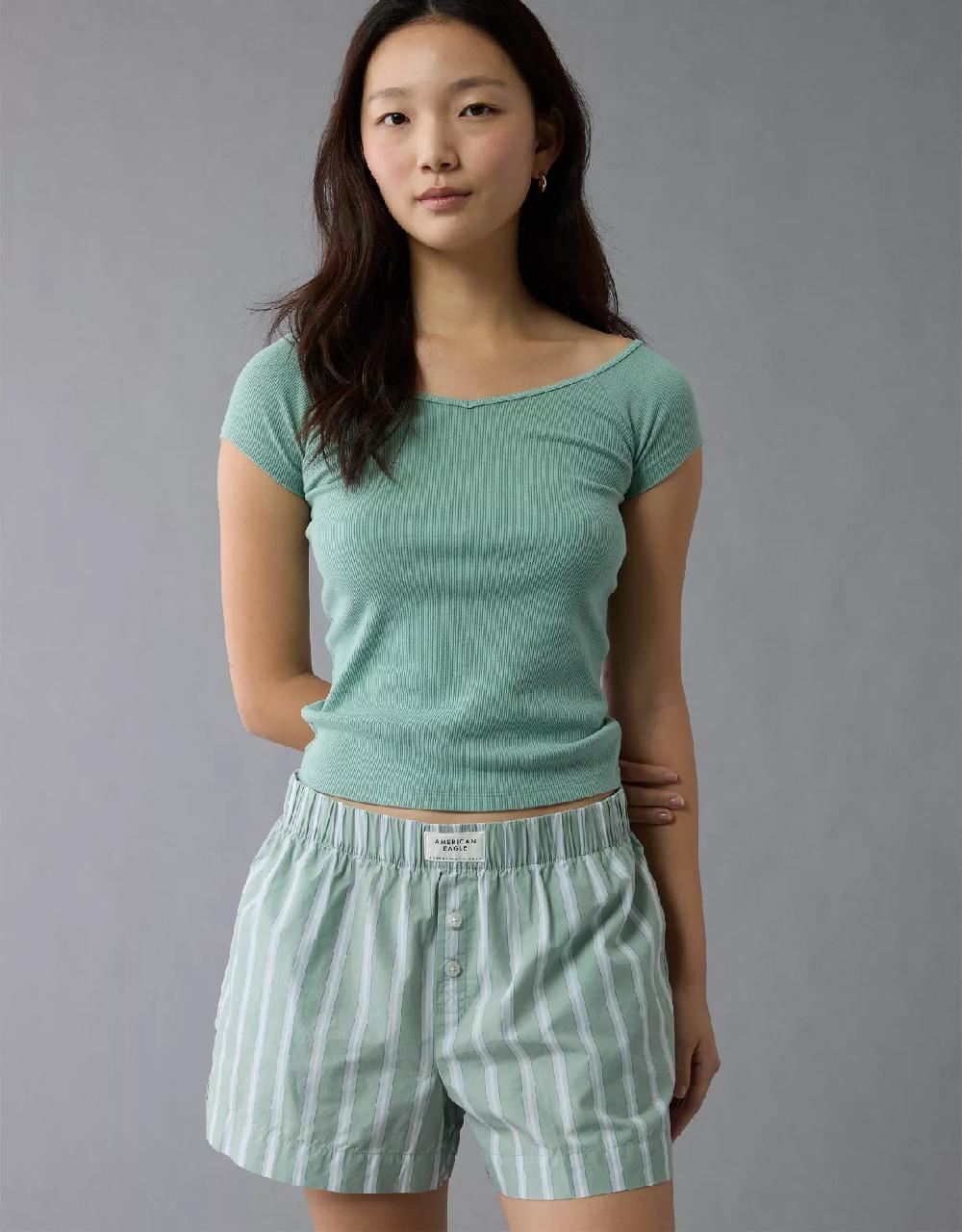 aeo AE Saltwash V-Neck Baby Tee