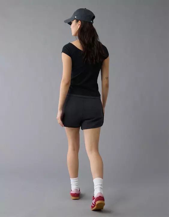 Aeo AE Saltwash V-Neck Baby Tee