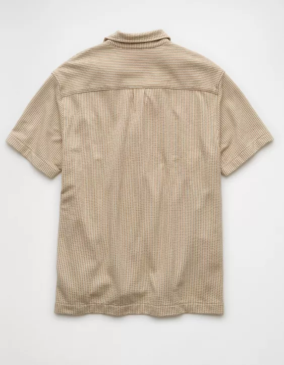 Aeo AE Seersucker Button-Up Camp Shirt