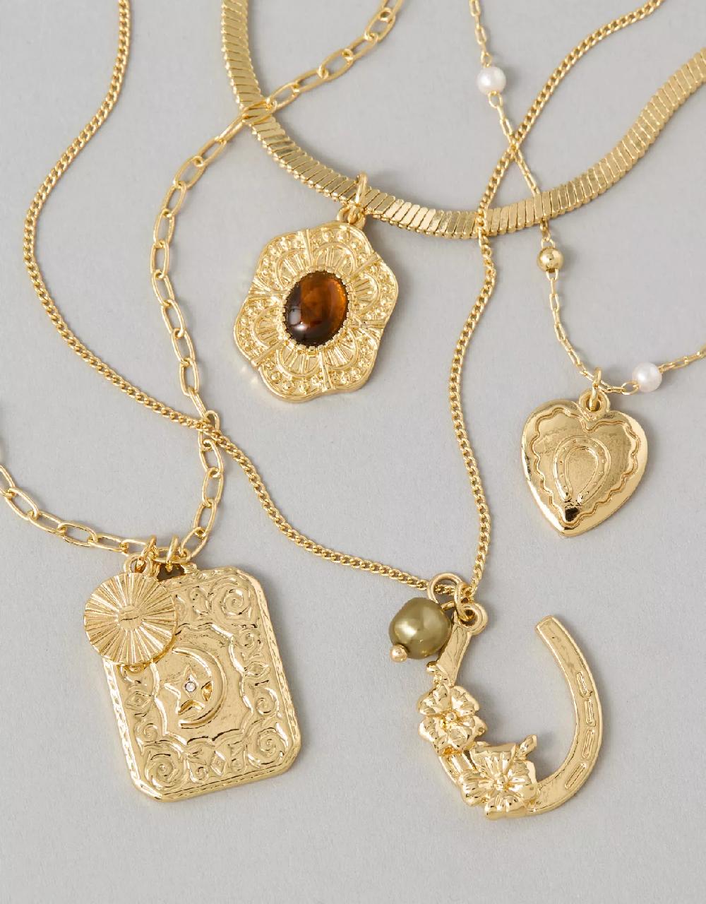 Aeo AE Semi Precious Layering Necklace