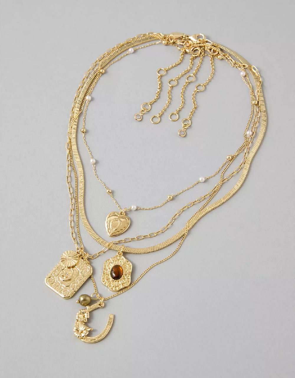 aeo AE Semi Precious Layering Necklace