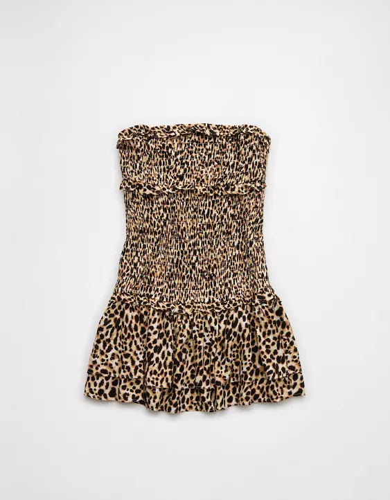 Aeo AE Smocked Ruffle Mini Dress