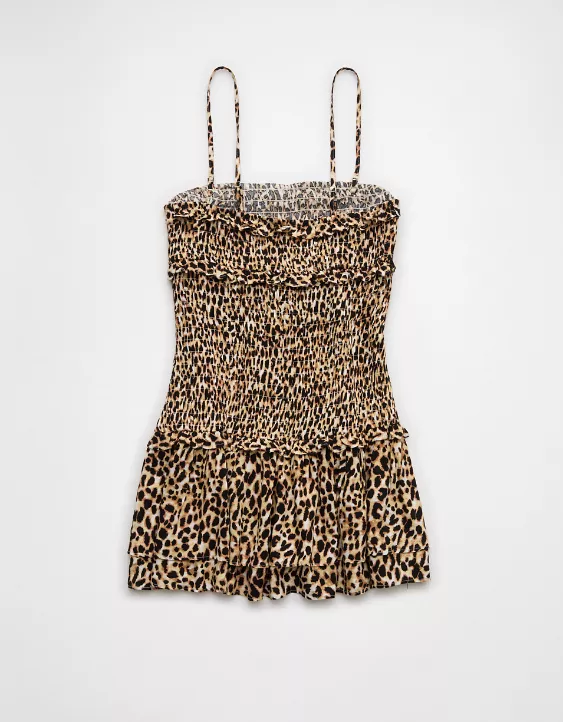 Aeo AE Smocked Ruffle Mini Dress