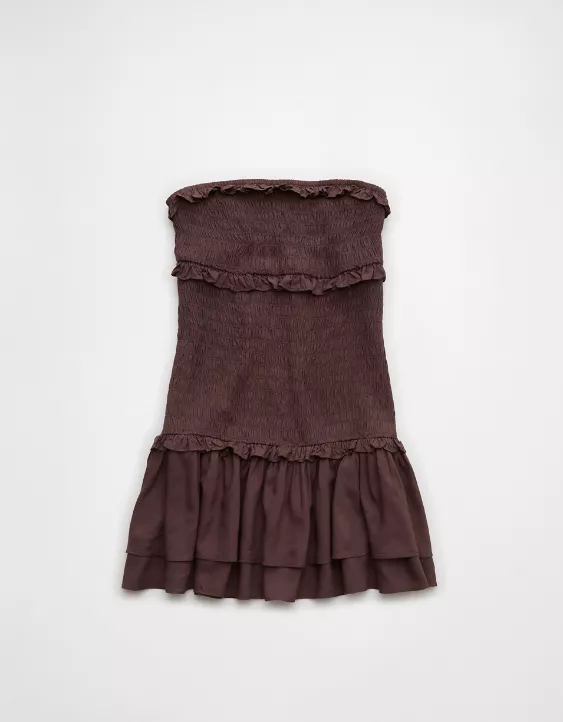Aeo AE Smocked Ruffle Mini Dress