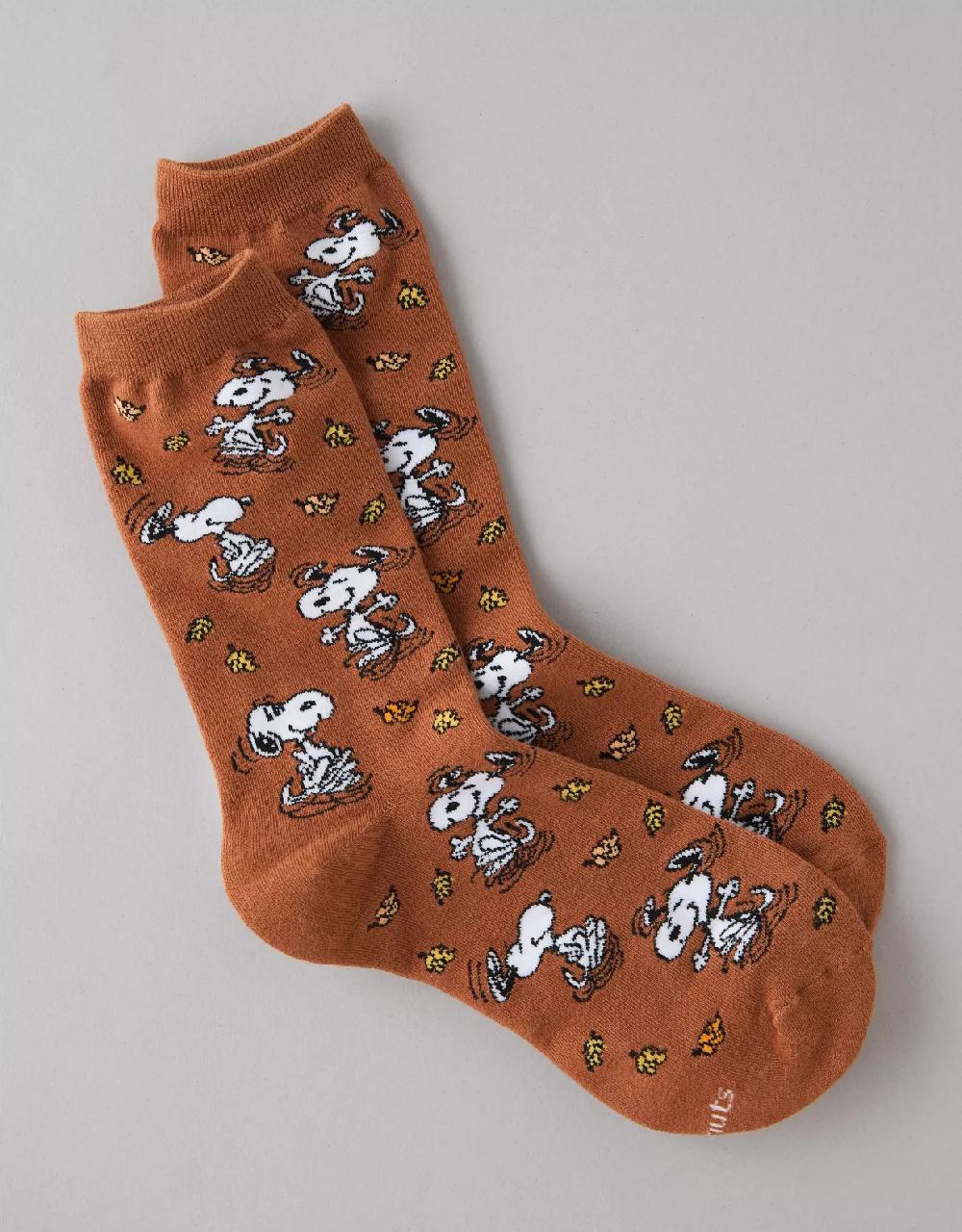 aeo AE Snoopy Fall Crew Socks