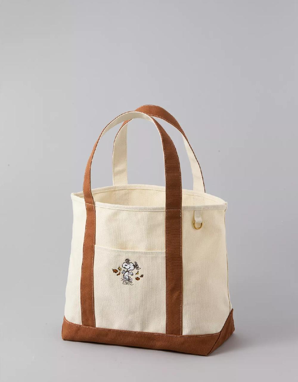 aeo AE Snoopy Fall Graphic Canvas Tote