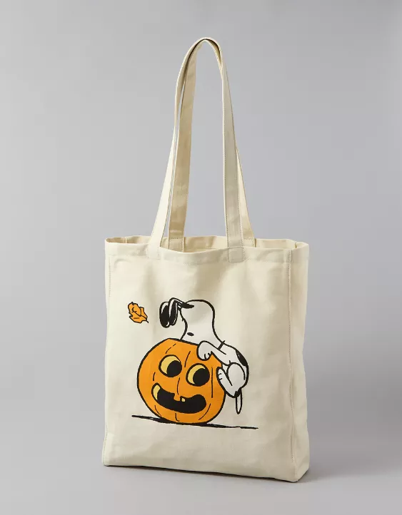 Aeo AE Snoopy Halloween Canvas Tote Bag