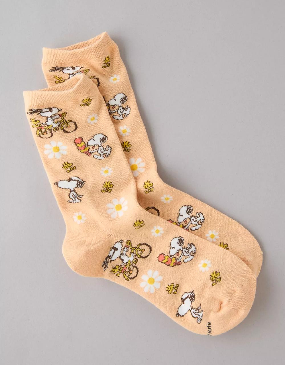 aeo AE Snoopy Ice Cream Crew Socks