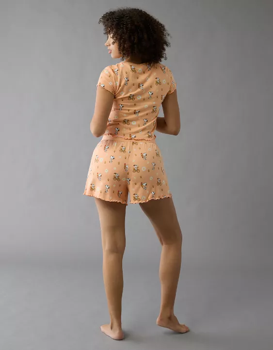 Aeo AE Snoopy Ice Cream Plush Baby Tee PJ Set