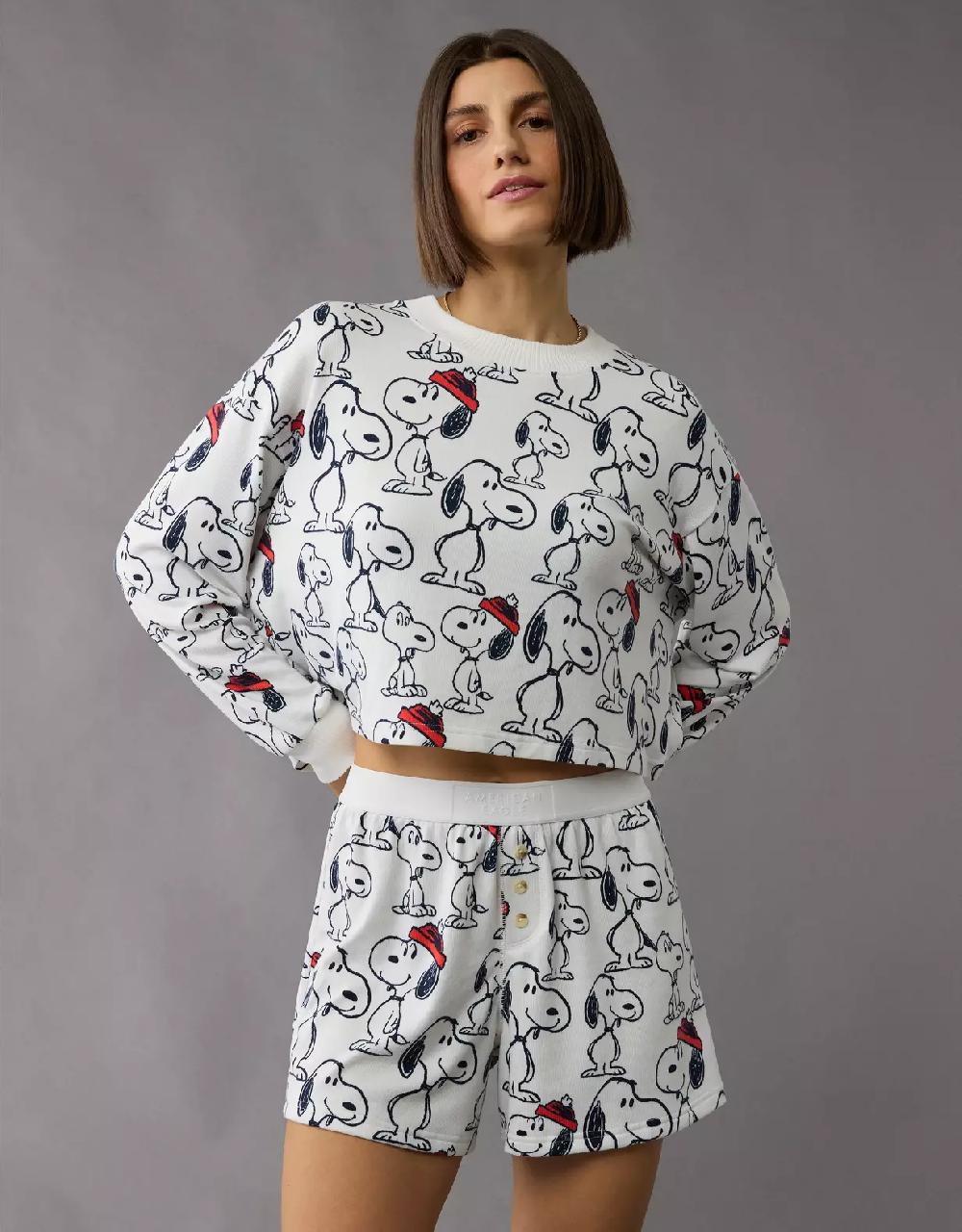 aeo AE Snoopy Plush PJ Set