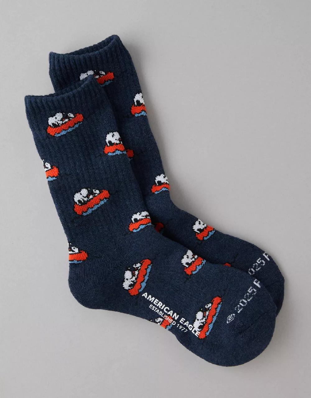 aeo AE Snoopy Terry Crew Socks
