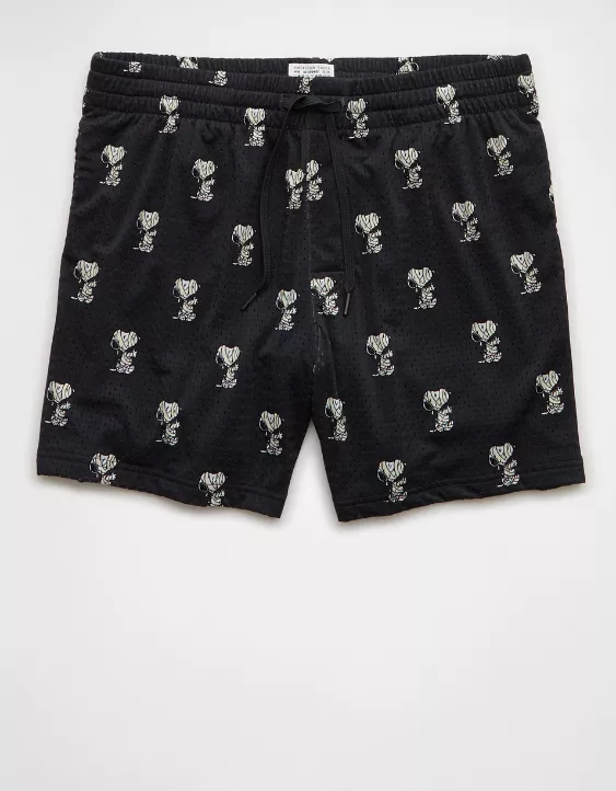 Aeo AE Sofa Surfin' 6" Snoopy Mesh Lounge Short