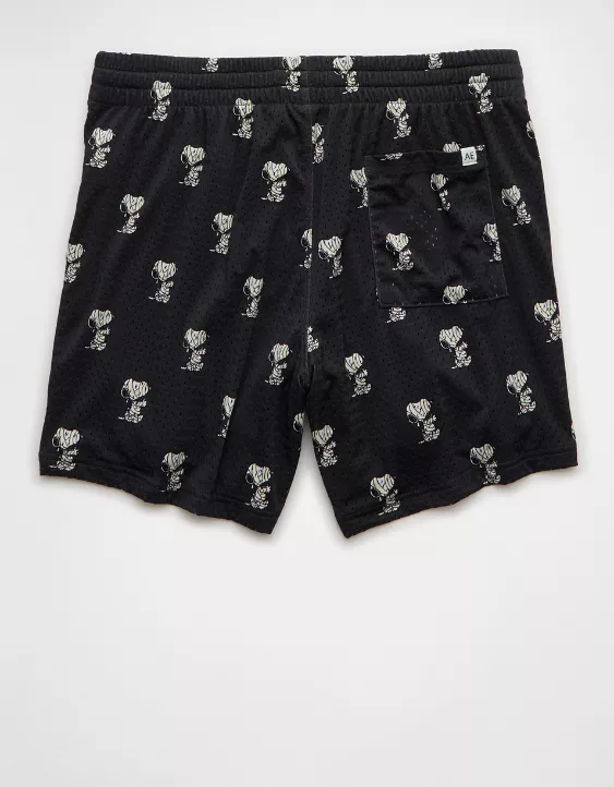 Aeo AE Sofa Surfin' 6" Snoopy Mesh Lounge Short