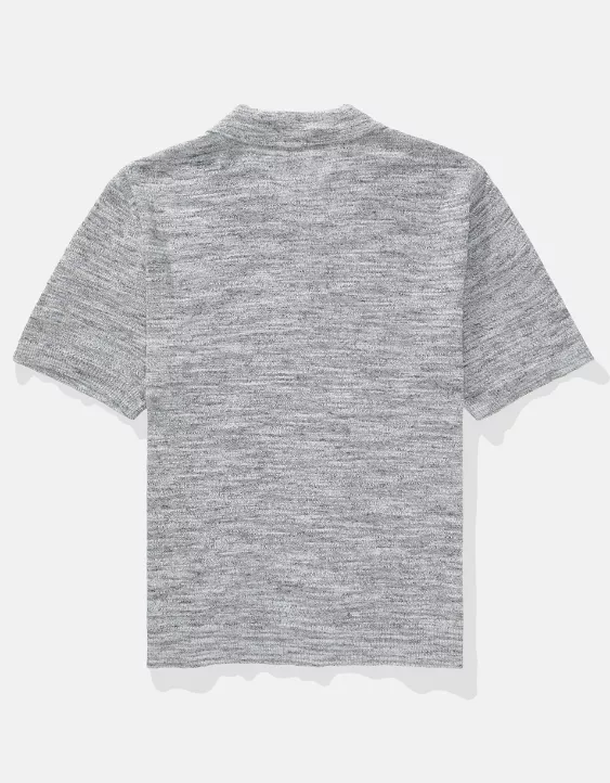 Aeo AE Space Dye Sweater Polo Shirt