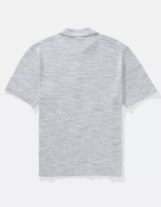 Aeo AE Space Dye Sweater Polo Shirt