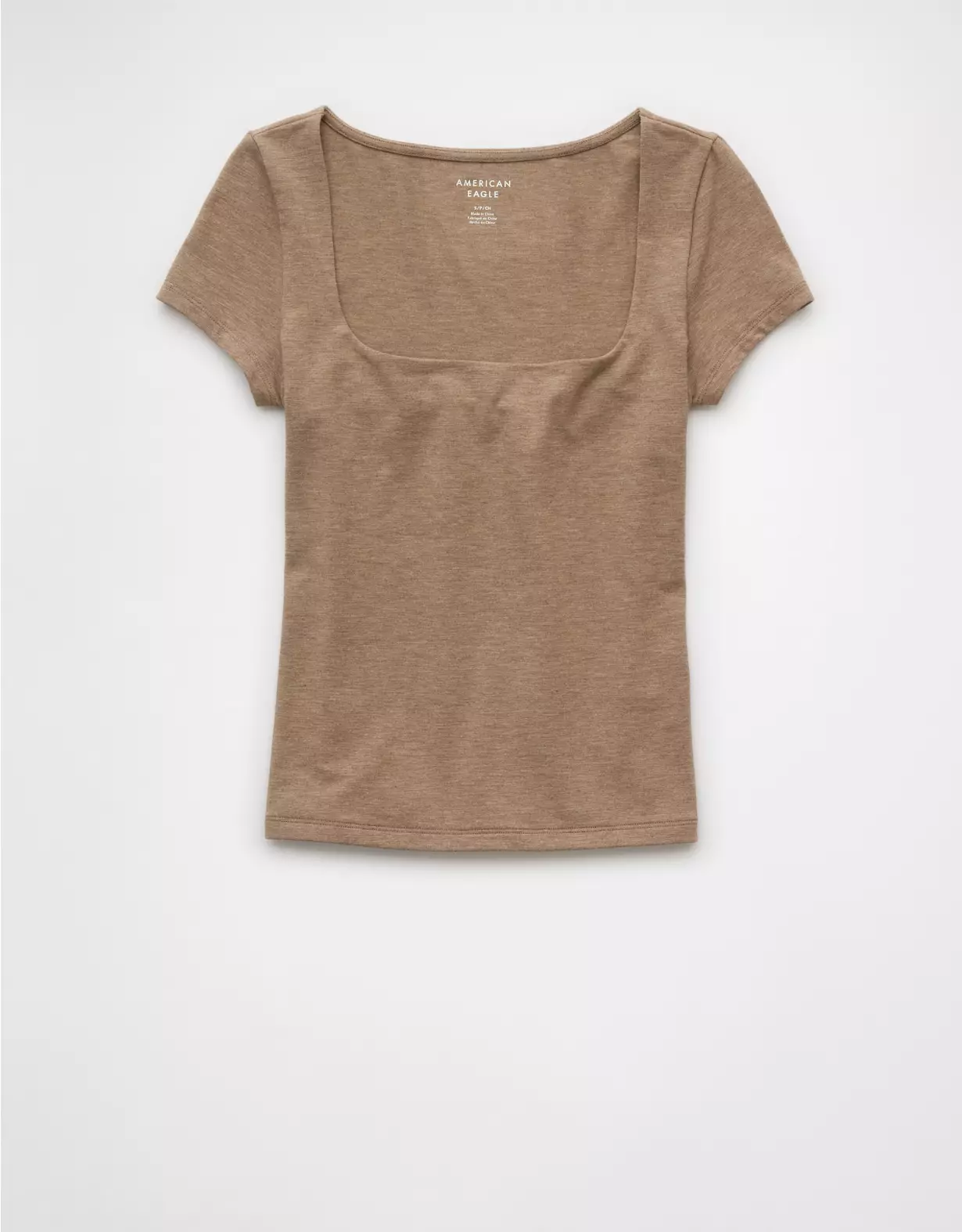 aeo AE Square Neck Hey Baby Tee