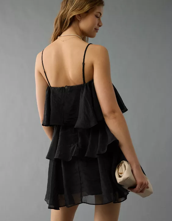 Aeo AE Strapless Ruffle Tiered Mini Dress