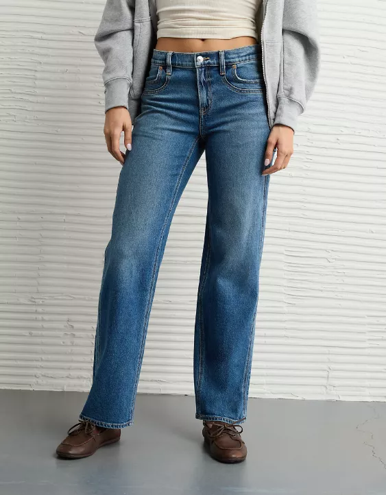 Aeo AE Stretch High-Waisted Stovepipe Jean
