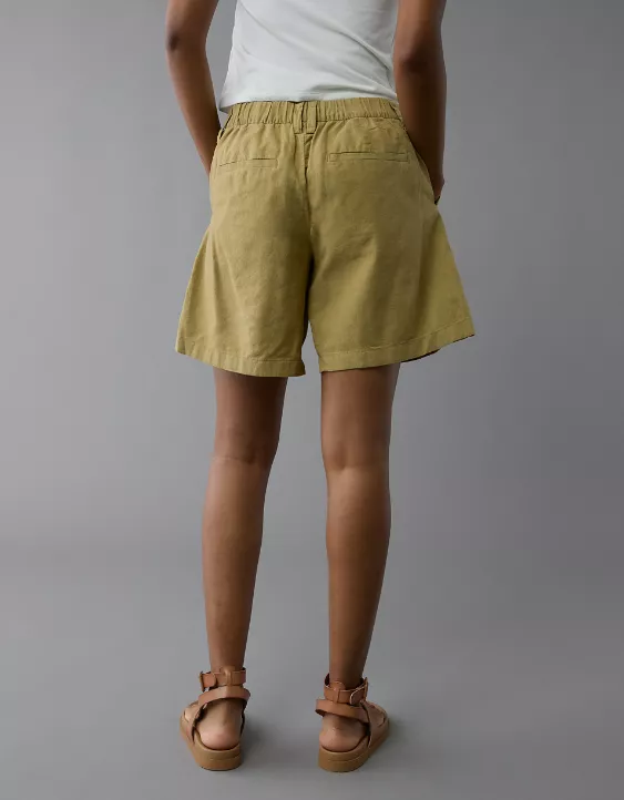 Aeo AE Stretch Linen-Blend 8" Trouser Short