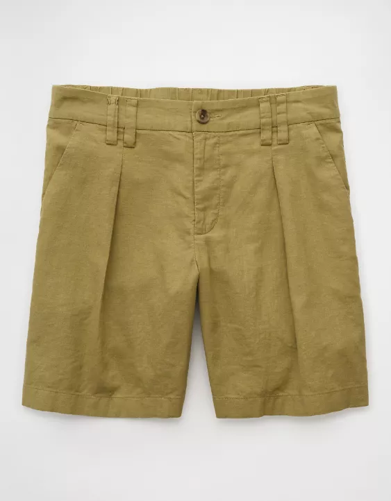 Aeo AE Stretch Linen-Blend 8" Trouser Short