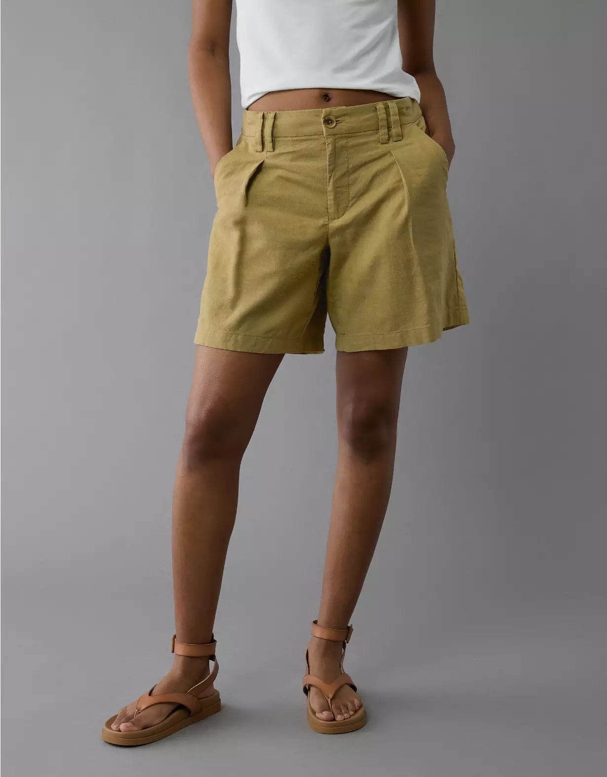 aeo AE Stretch Linen-Blend 8" Trouser Short