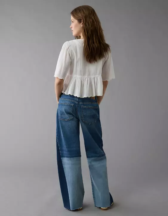 Aeo AE Stretch Low-Rise Baggy Wide-Leg Jean