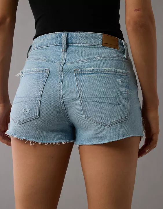 Aeo AE Stretch Ripped Denim Perfect Shortie