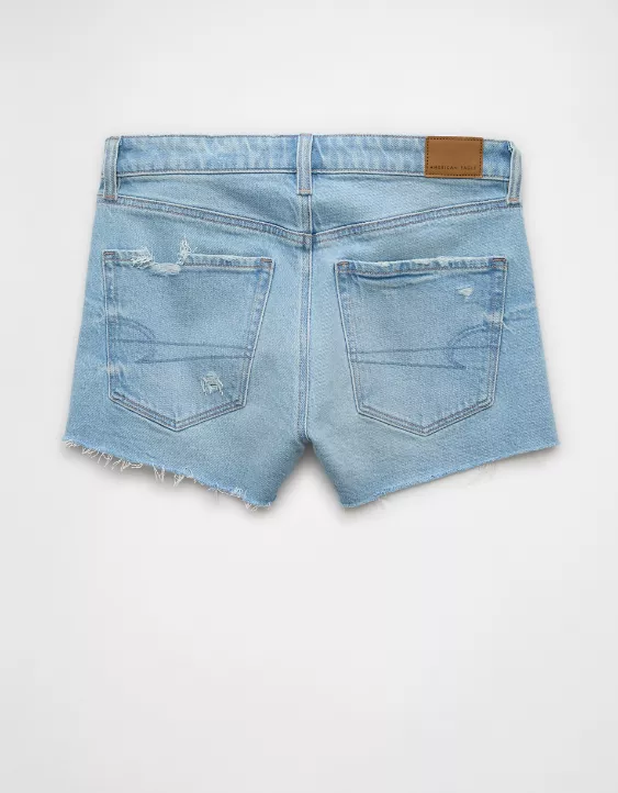Aeo AE Stretch Ripped Denim Perfect Shortie