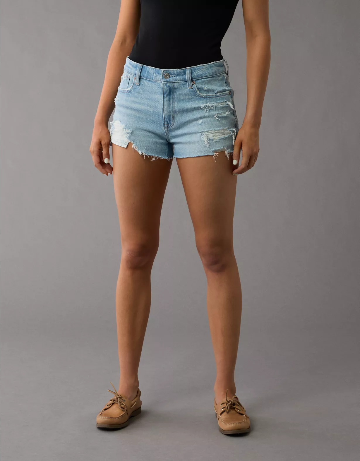 aeo AE Stretch Ripped Denim Perfect Shortie