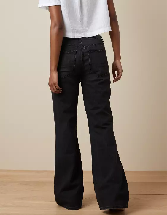 Aeo AE Strigid Ripped Low-Rise Baggy Flare Jean