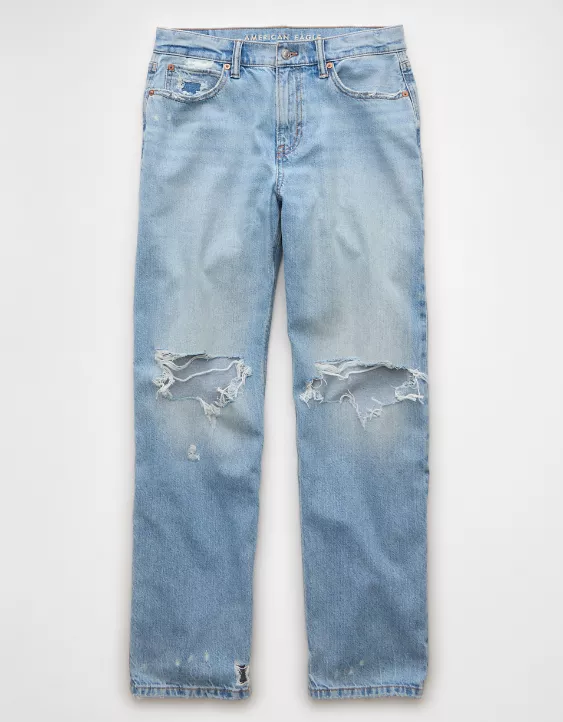 Aeo AE Strigid Ripped Low-Rise Ex-Boyfriend Jean