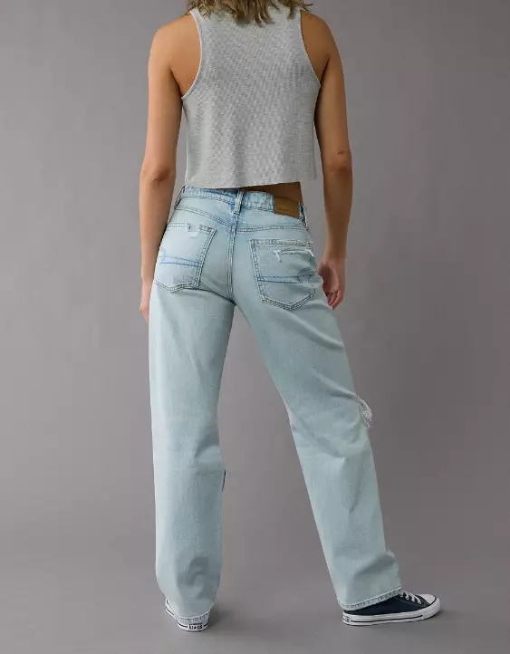 Aeo AE Strigid Ripped Low-Rise Ex-Boyfriend Jean