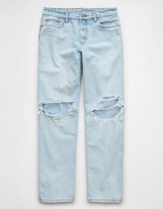 Aeo AE Strigid Ripped Low-Rise Ex-Boyfriend Jean