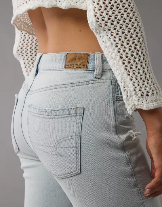 Aeo AE Strigid Ripped Mom Jean
