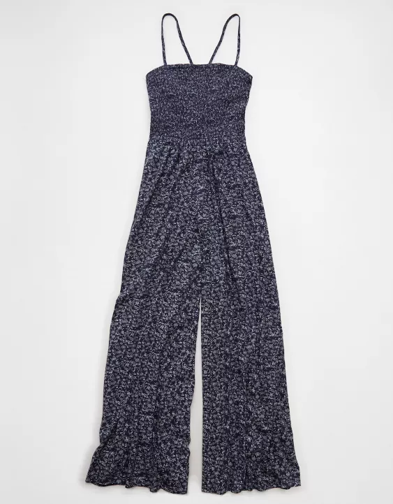 Aeo AE Sunchaser Knit Babydoll Jumpsuit