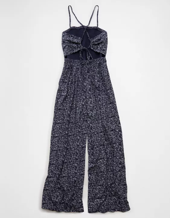 Aeo AE Sunchaser Knit Babydoll Jumpsuit
