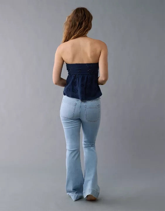 Aeo AE Sunchaser Knit Babydoll Tube Top