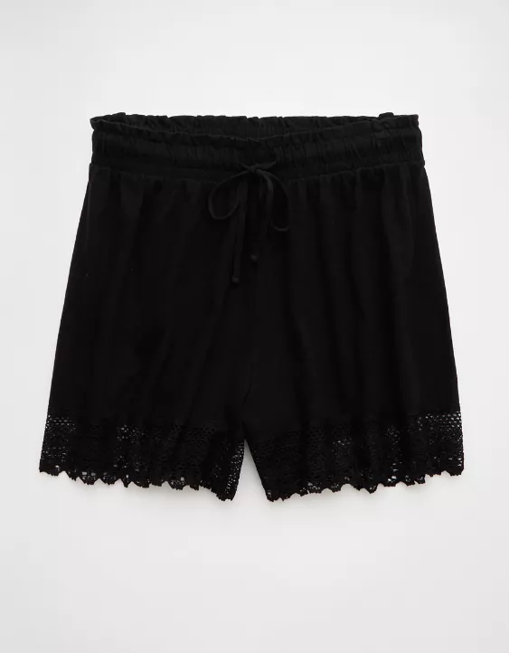 Aeo AE Sunchaser Knit Lace Trim Short