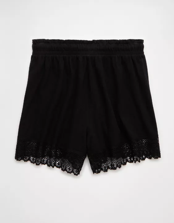 Aeo AE Sunchaser Knit Lace Trim Short
