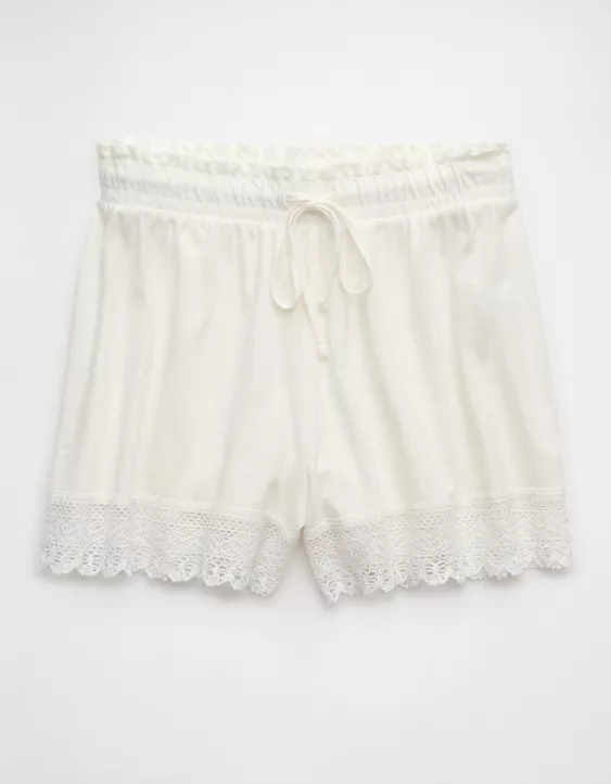 Aeo AE Sunchaser Knit Lace Trim Short